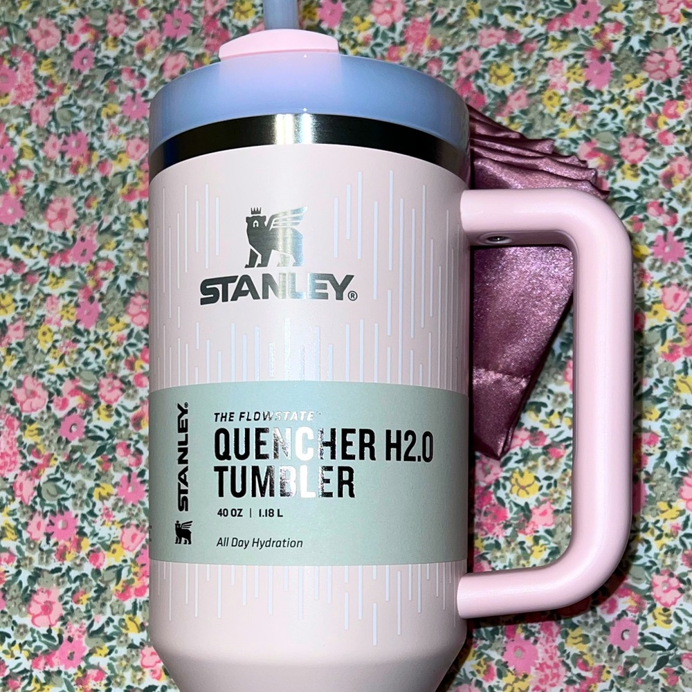 Stanley The Clean Slate Quencher H2.0 FlowState Tumbler 40 OZ in Soft Rain Bloom